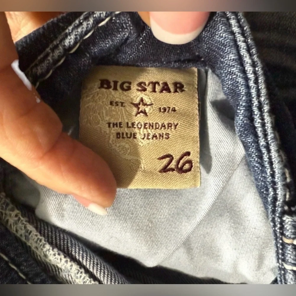 Big Star Maddie Bermuda Denim Shorts Sz26 Medium Wash Western - Picture 9 of 12